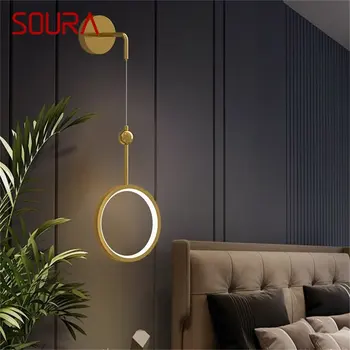 Медни стенни лампи SOURA, аплици, модерна проста led лампа за декорация на дома