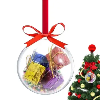 Прозрачна коледна украса, наполняемые коледни декорации, Прозрачна топка, Коледна топка за занаятчийски продукти, Забавни