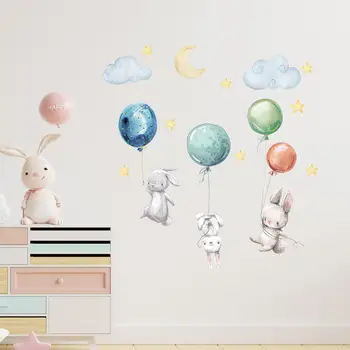 Стикери за стени в детска стая с креативни животни, стикери за стена за детски декора на стените